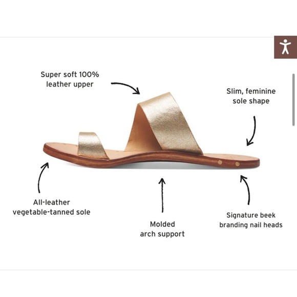 Beek Sandals Studded Leather Slides Brown Straps Summer Shoes Womens 7 - Picture 10 of 11